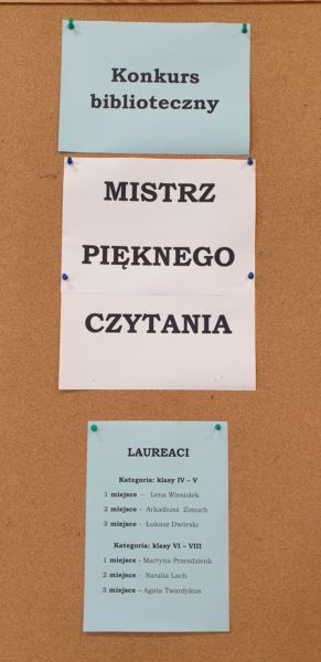 Konkurs  biblioteczny „Mistrz pięknego czytania” 