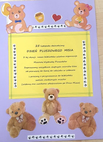 Dzień Pluszowego Misia plakat